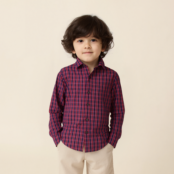 Baby Boy Checked Print Shirt