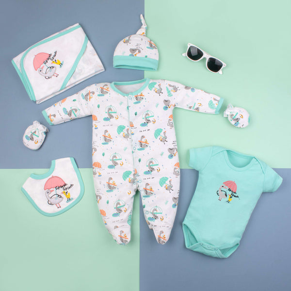 Baby Unisex 6 Piece Starter Set Sea Green Splash