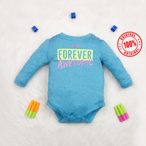 U-Armour Baby Girl Full Sleeves Bodysuit Forever Awesome