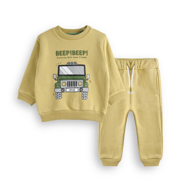 Baby Boy 2 Piece Set Beep Beep Print