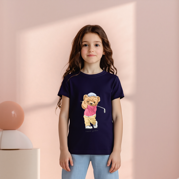 Baby Girl Navy Blue T-Shirt Little Golfer