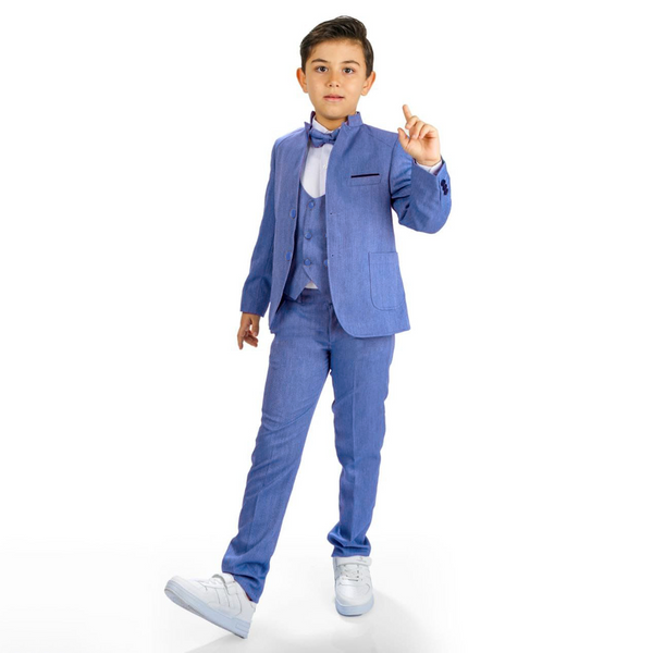 Baby Boy 4 Piece Blue Formal Suit