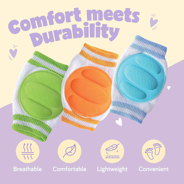 Anti-Slip Knee Pads for Babies, Adjustable Baby Knee Pads for Walking, Breathable Baby Crawling Knee Pads for Baby Protection