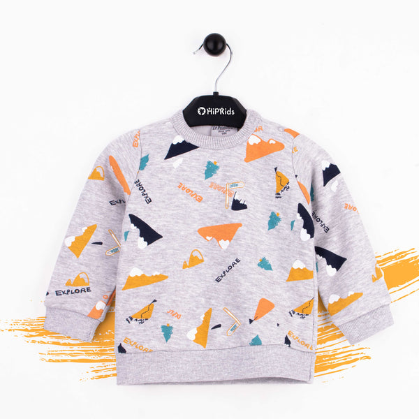 Baby boy Sweatshirt Explore Print