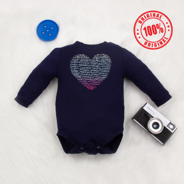 U-Armour Baby Girl Full Sleeves Bodysuit Writing Heart