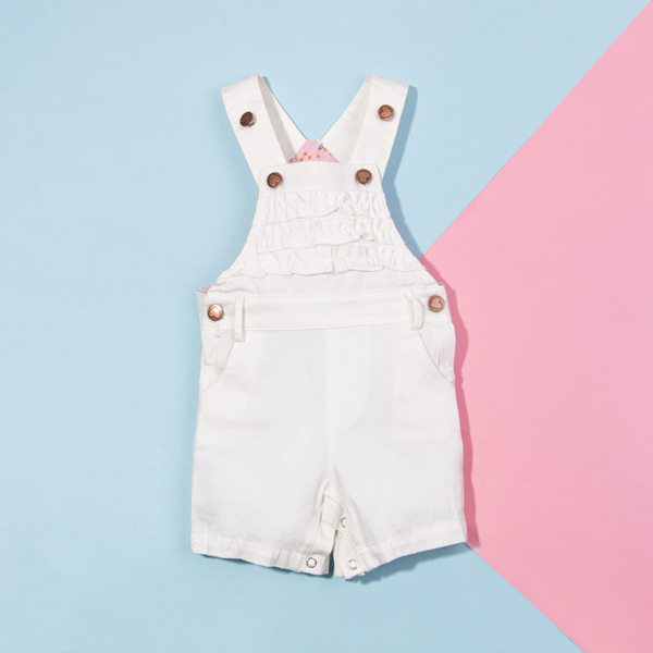 Baby girl Off White Fancy Dungaree