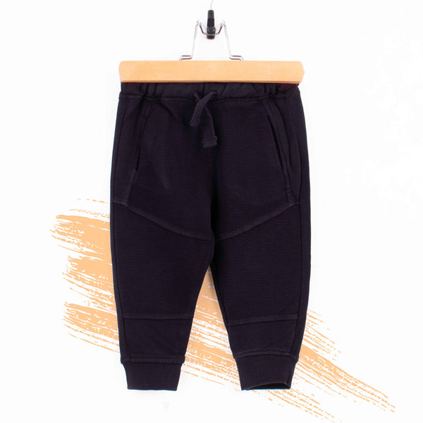 Baby Boy Black Self Trouser