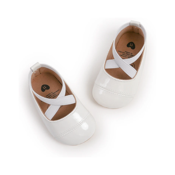 Baby Girl White Fancy Pumps Walking-Sole