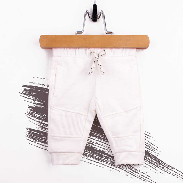 Baby boy White Self Trouser