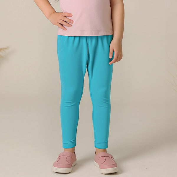 Baby Girl Plain Aqua Blue Tights