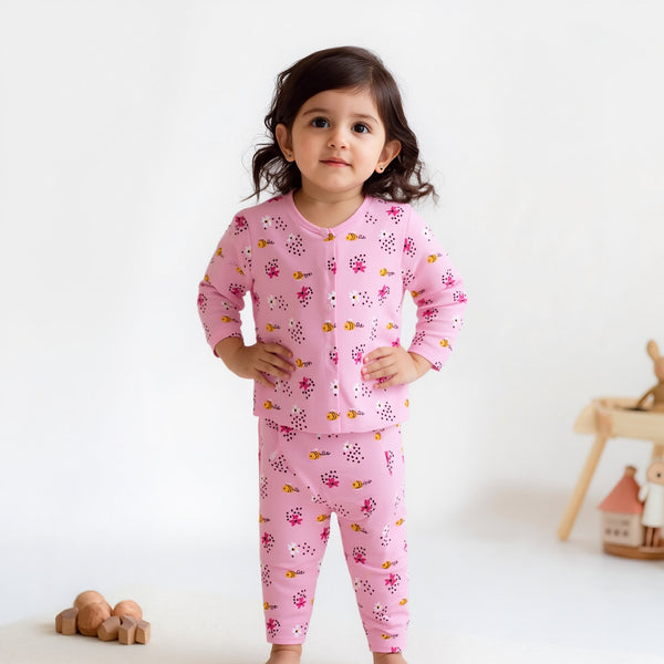 Baby girl 2 Piece pink Honey bee print