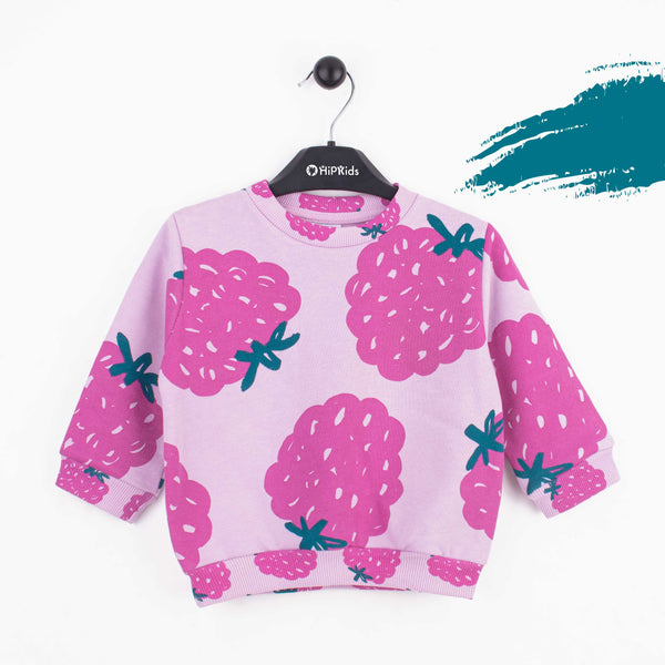 Baby Girl Strawberry Print Sweatshirt