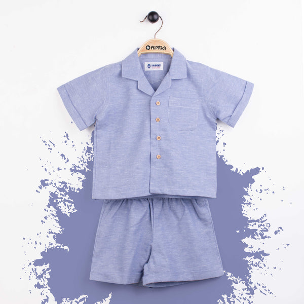 Baby Boy 2 Piece Safari Dark Blue Self