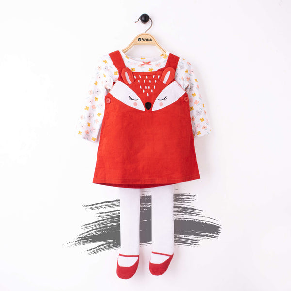 Baby Girl 3 Piece Set Red Fox