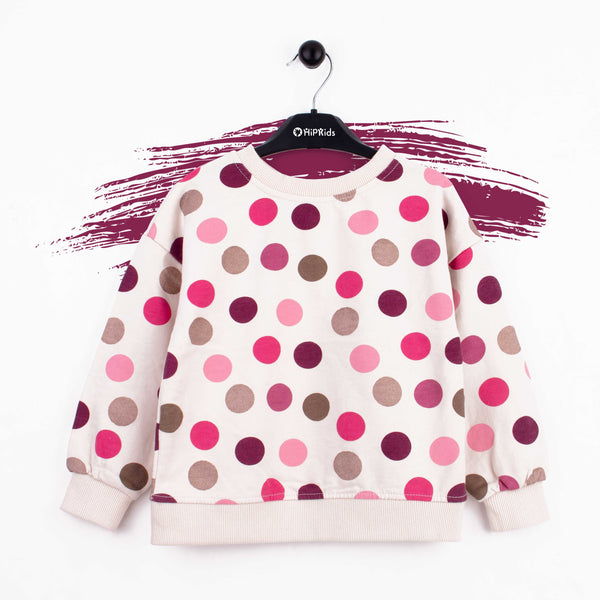 Girl Multi Polka Print Sweatshirt