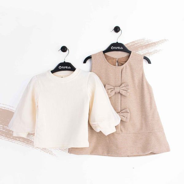 Baby Girl Skin Double Bow Frock