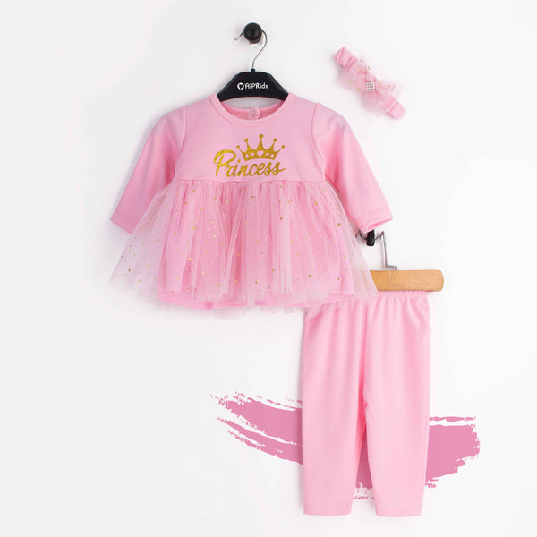 Baby Girl 3 Piece Set Pink Princess