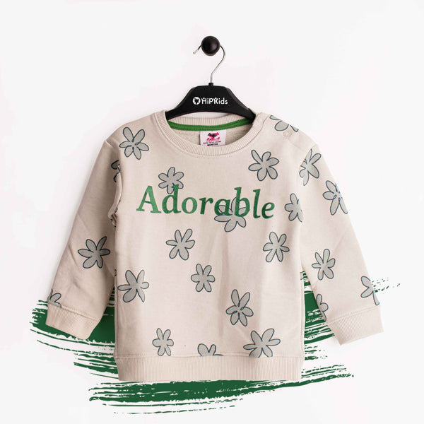 Baby Girl Adorable Print Sweatshirt