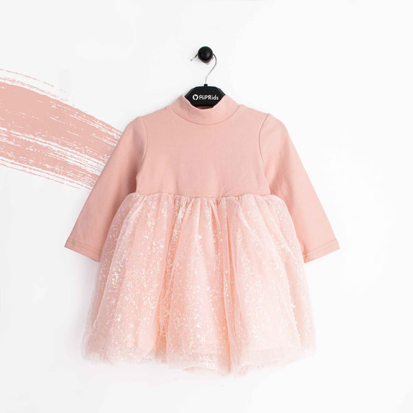 Baby Girl Peach Fancy Net Frock