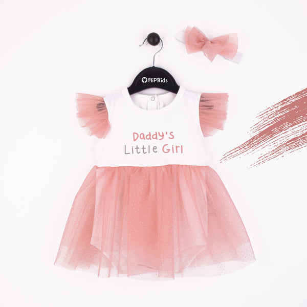 Baby Girl 2 Piece Toto Frock Peach Little Girl