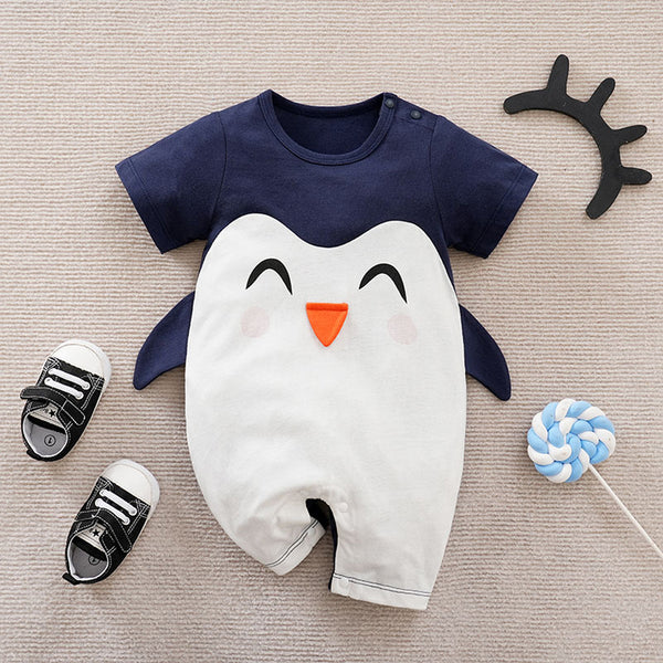 Baby Boy 3D Penguin Full Romper