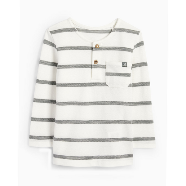 C.A Baby Boy long sleeve Sweatshirt Grey Stripes Print