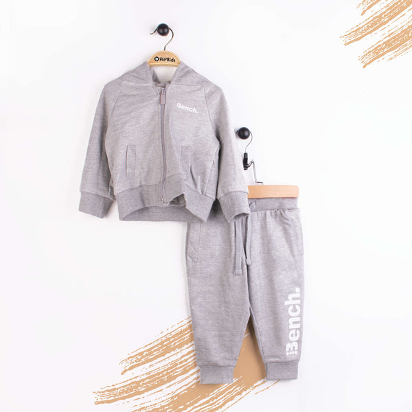 Bench Baby Boy 2 Piece Grey Track Suit With Hoodie