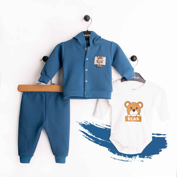 Baby Boy Piece Set Blue Bear
