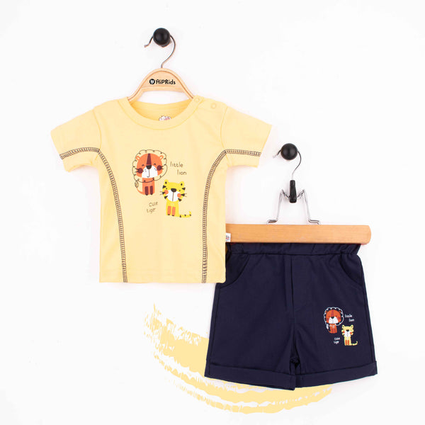 Baby Boy 2 Piece Set Yellow Little Lion