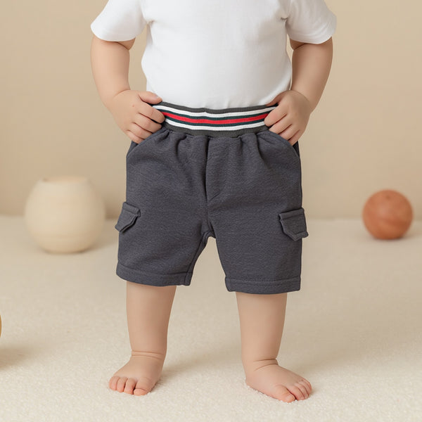 Baby Boy Dark Grey Cotton Jersey Short