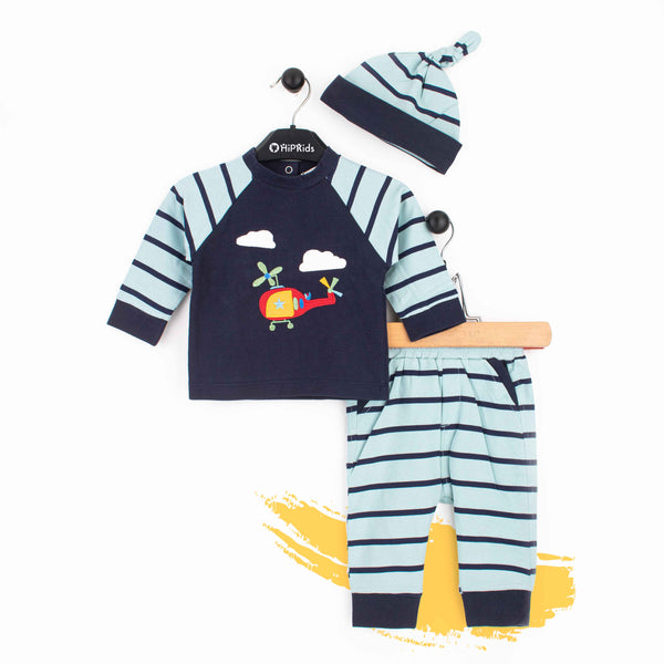 Baby Boy 3 Piece Set Helicopter
