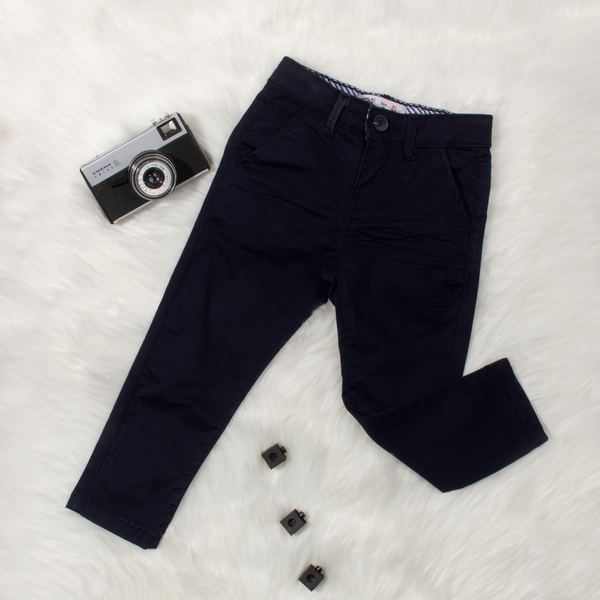 Boys Black Chinos Pant