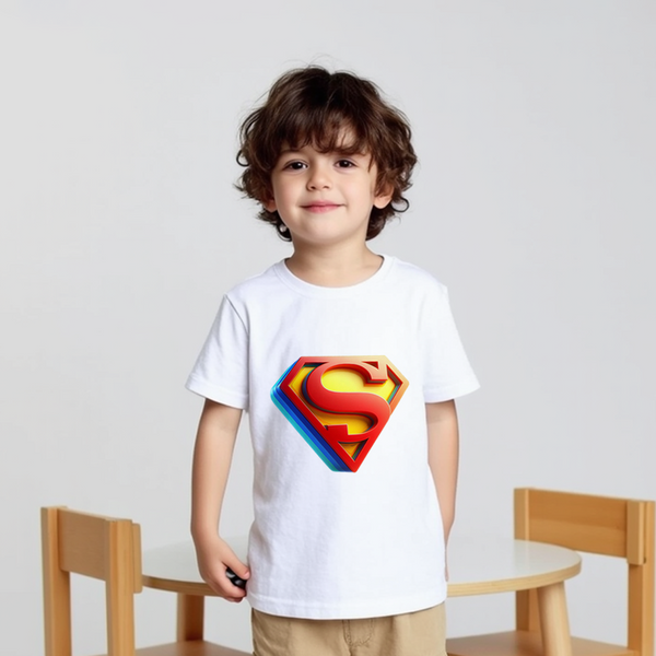 Baby Boy White T-Shirt Superman