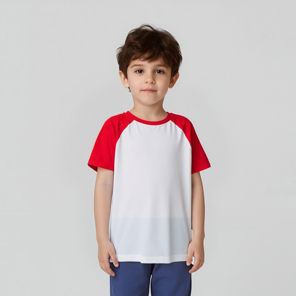 Baby Boy Red / White Raglan T-Shirt