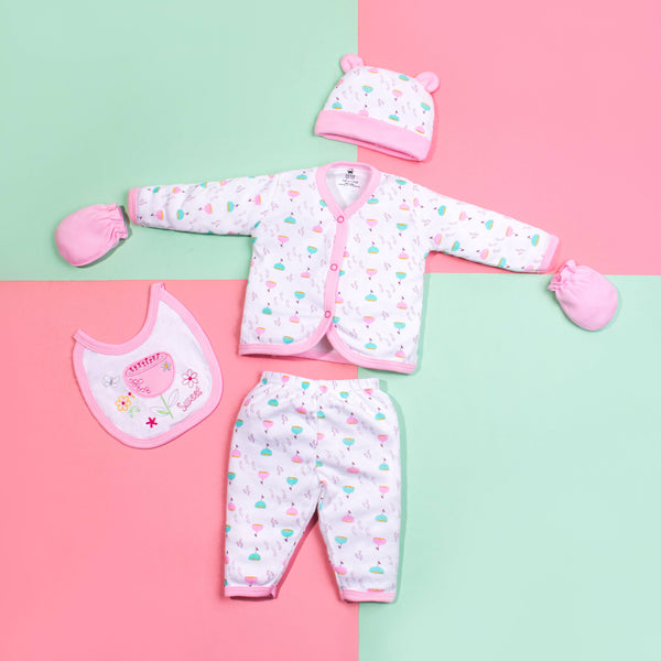 Baby Girl 5 Piece Starter Set Pink Sweet