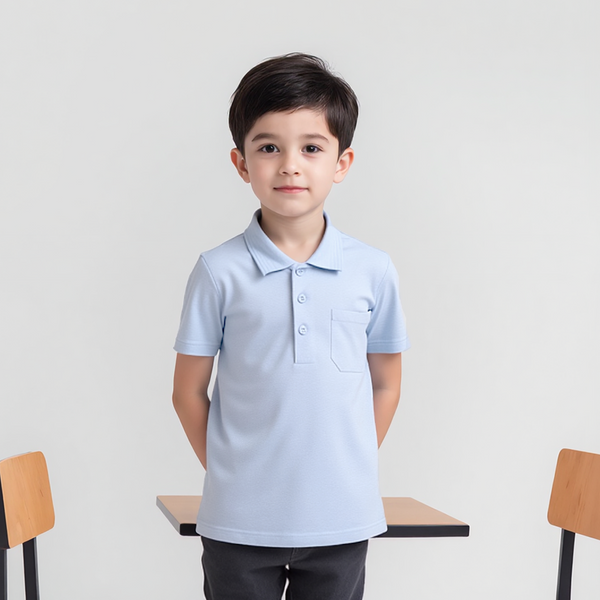 C.A Baby Boy Sky Blue Polo T-Shirt
