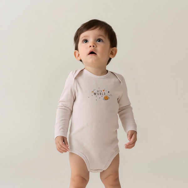 Baby Boy Bodysuits World Print