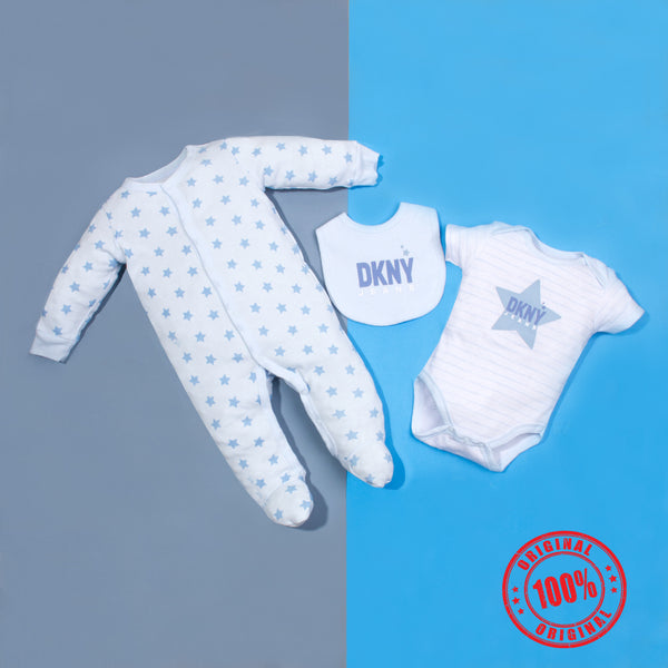 Baby Boy 3 Piece Set Sky Star DKNY Print
