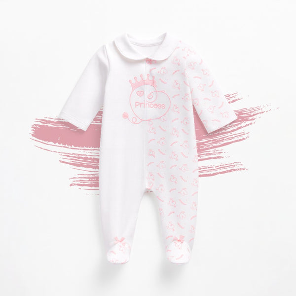 Baby Girl Pink Princess Full romper