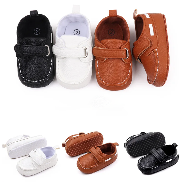 Baby Boy Brown Stick-On Shoes Pre-Walker