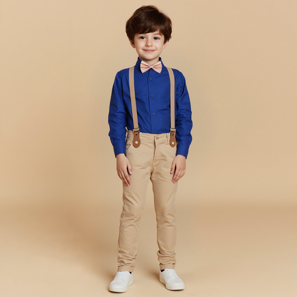 Baby Boy 4 Piece Royal Blue / Skin Formal Set