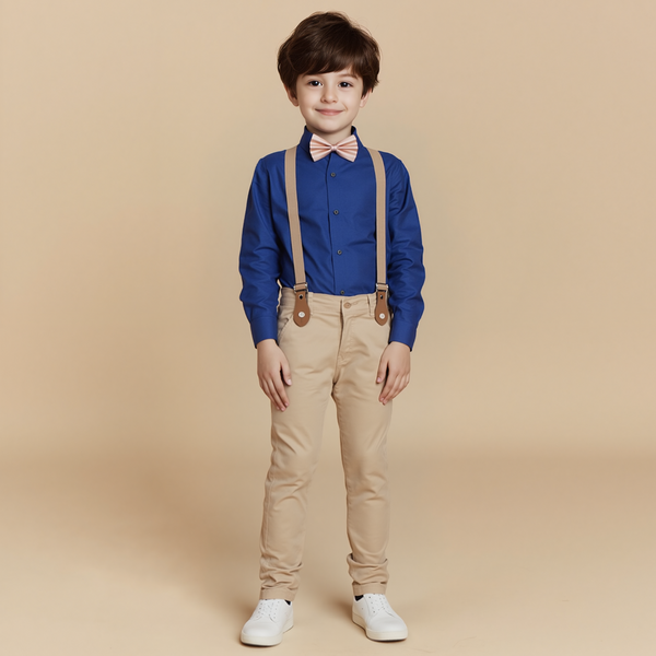 Baby Boy 4 Piece Royal Blue / Skin Formal Set
