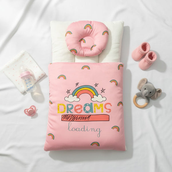 Baby Girl 2 Piece Set Velvet Carrynest Pink Dreams Print