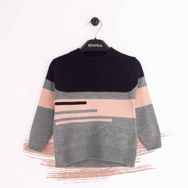 Baby Girl Pink Stripes Sweater