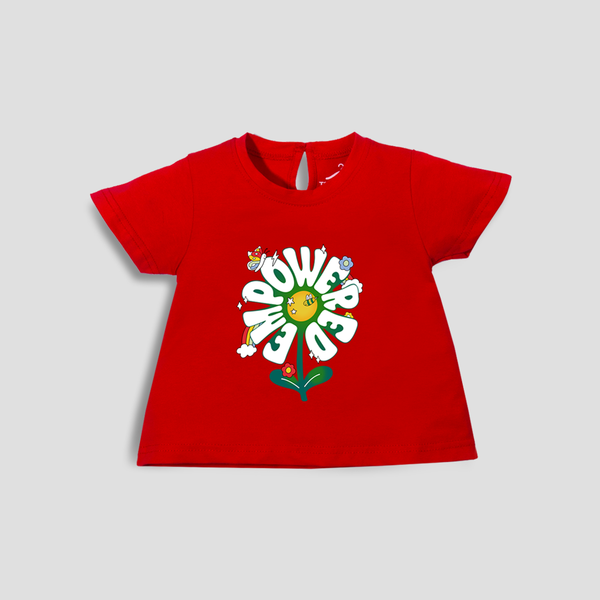 Baby Girl T-Shirt Top Red Flower Print