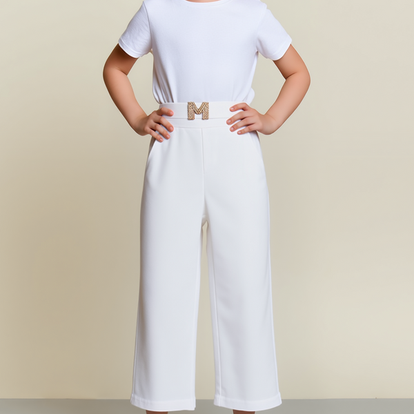Baby Girl M Fancy Clip White Flapper