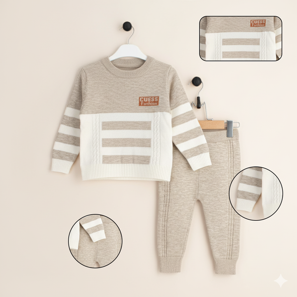 Baby Boy Skin Stripes wool 2pc set