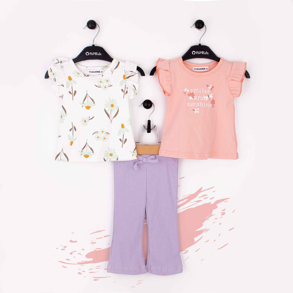 Baby Girl 3 Piece Set I Smiles and sunshine