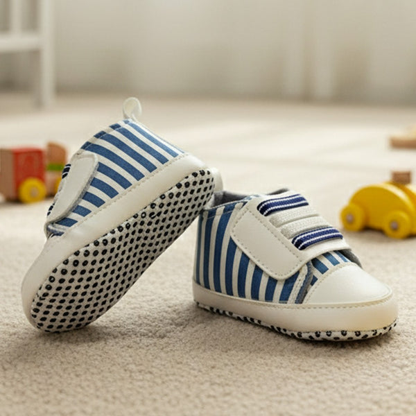 Baby boy Blue Stripes Stick-on Pre-walker