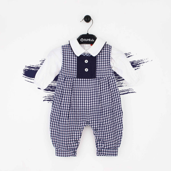 Baby Girl 2 Piece Blue Dungaree Set